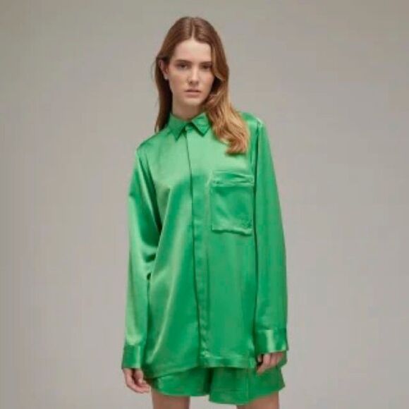 Y-3 CLASSIC TECH SILK UTILITY SHIRT - Picture 1 of 11